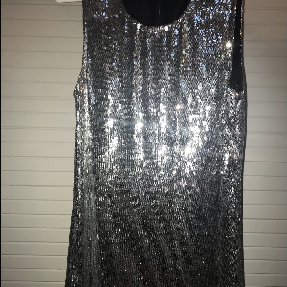 Miss Me Collection Sequin dress in Silver.